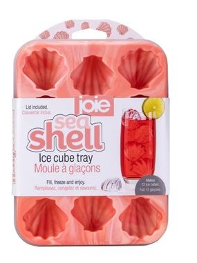 Joie Pink Sea Shell Silicone Ice Tray with Lid